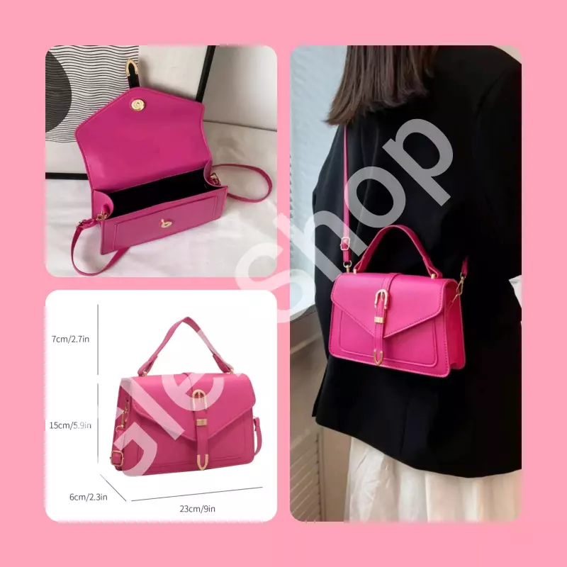 Minibolso rosa fucsia con hebilla