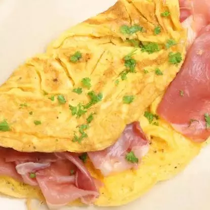 Omelet jamón y queso