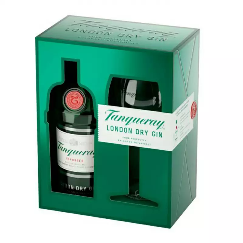 Kit Gin Tanqueray Dry 750ml + Taça