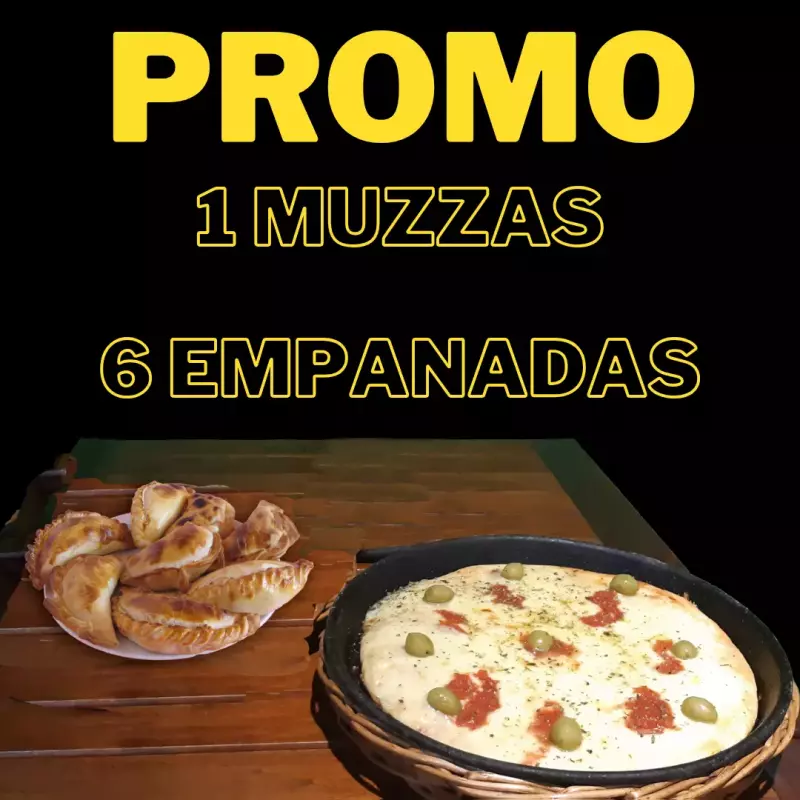 1 muzza + 6 empanadas