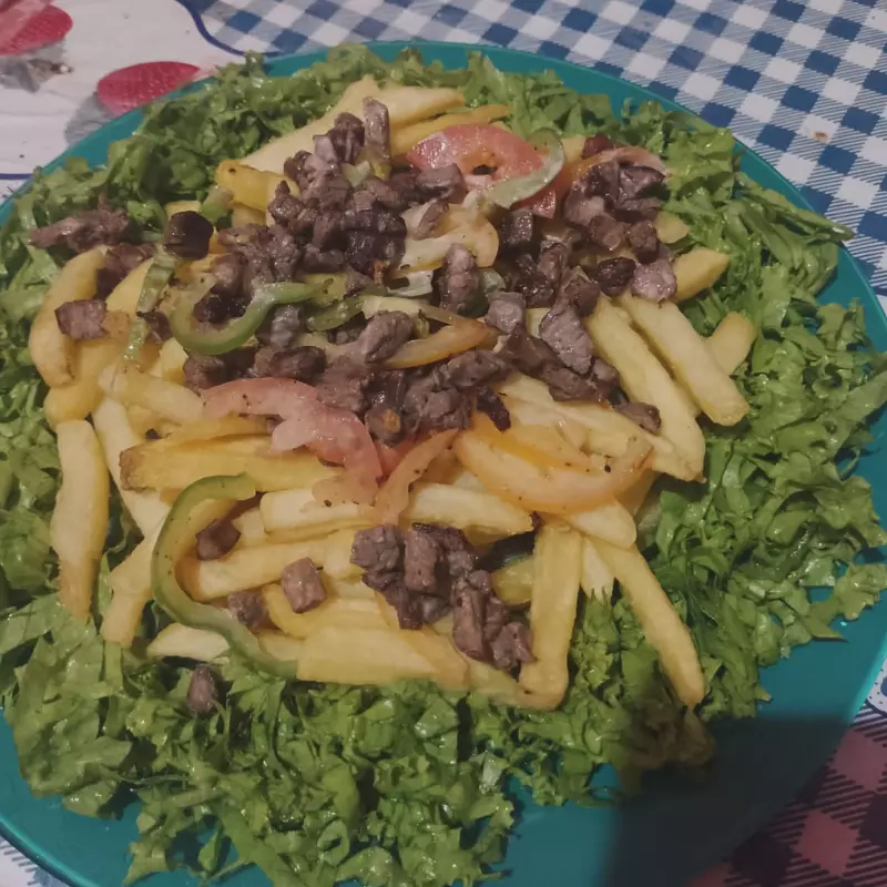 Batata com Isca de Carne