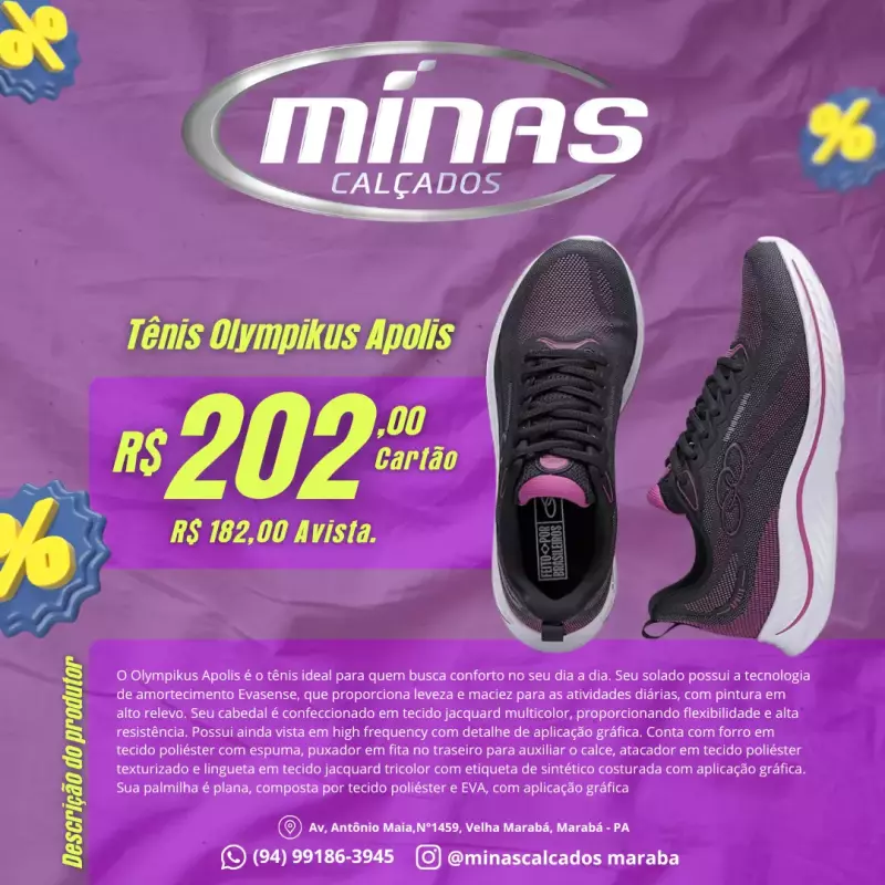 Tênis Olympikus Apolis RF: 43616