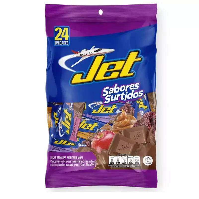 CHOCOLATINA JET SURTIDA X 24 UNID