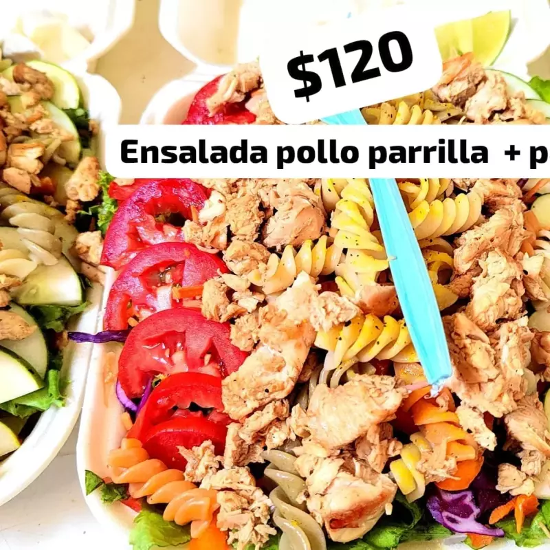 ENSALADA POLLO PARRILLA CON PASTA