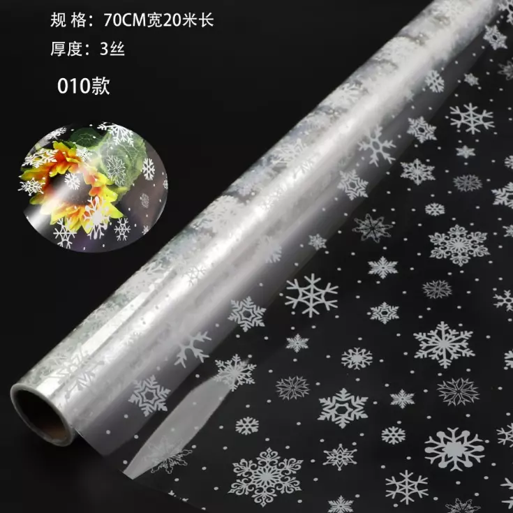 Papel celofan nieve