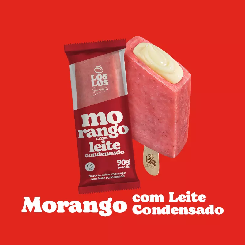 PALETA MORANGO C/ LEITE CONDENSADO