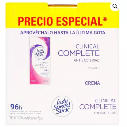 Desod.LADY SPEED STICK CLINI SOBRES