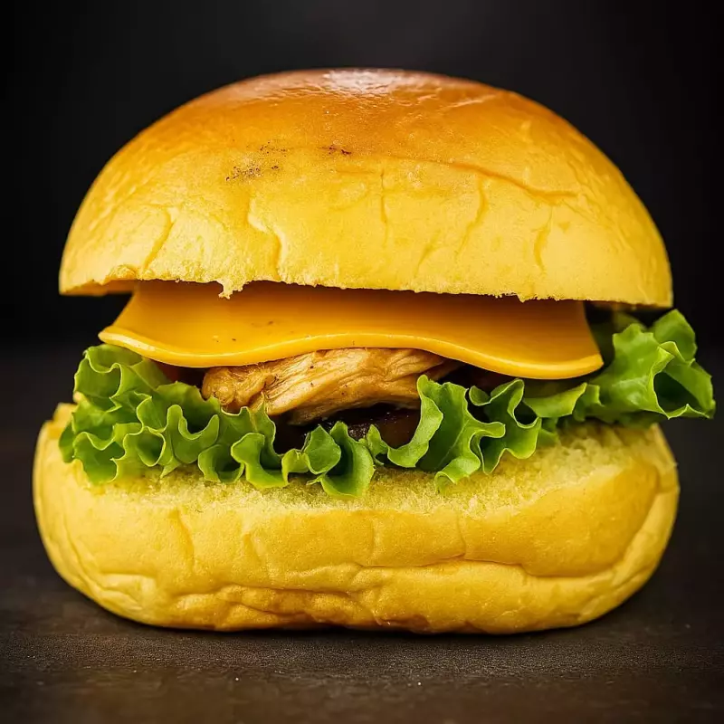 X-Frango com queijo cheddar