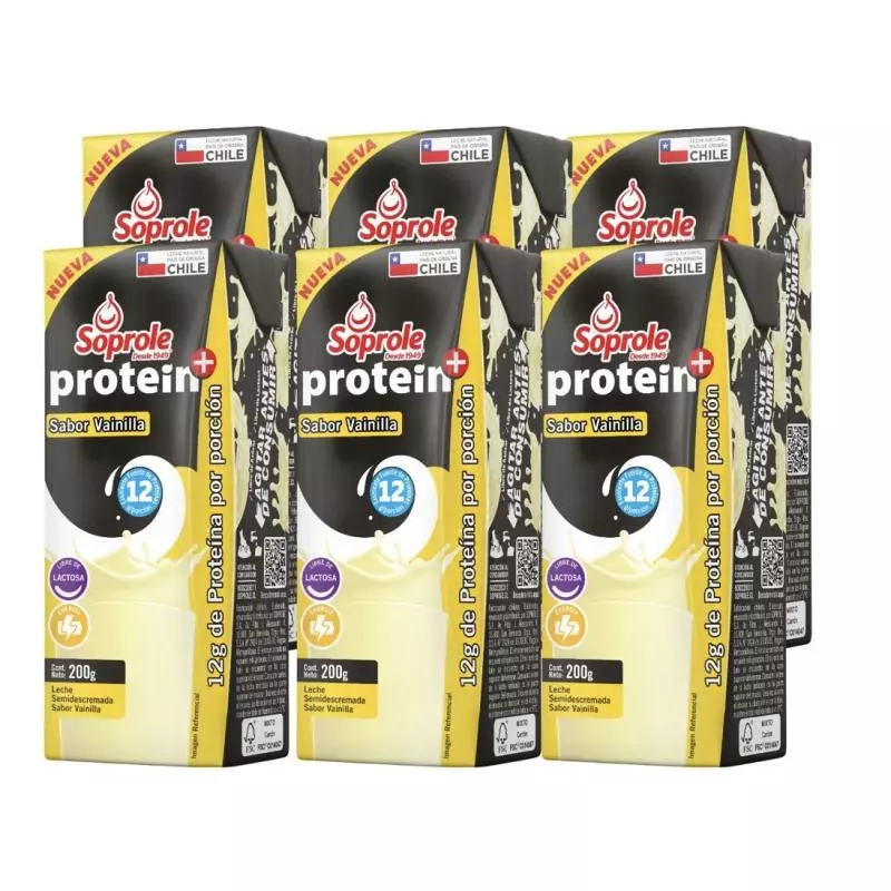 Pack leche Protein vainilla 6x200cc
