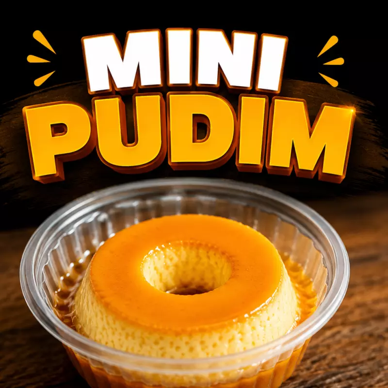 Três mini pudins