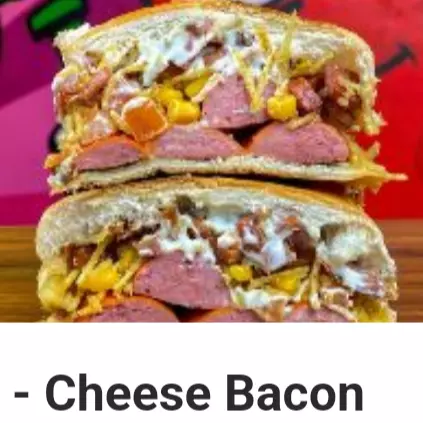 Dog cheese bacon