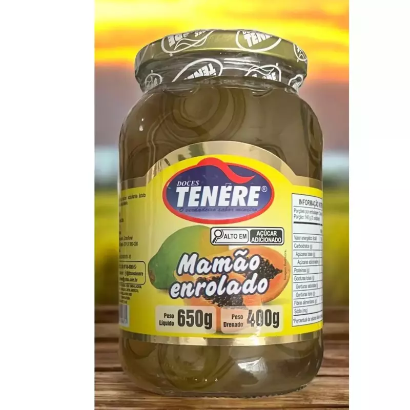Doce de mamão enrolado (Tenére)