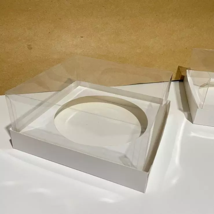 Caja mini torta tapa acetato