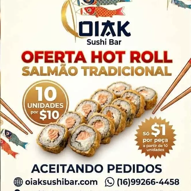 Hot Roll Salmão OFERTA 10 Unidad