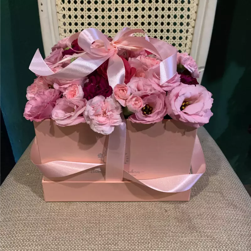 Box FLower Luxo Quadrada M