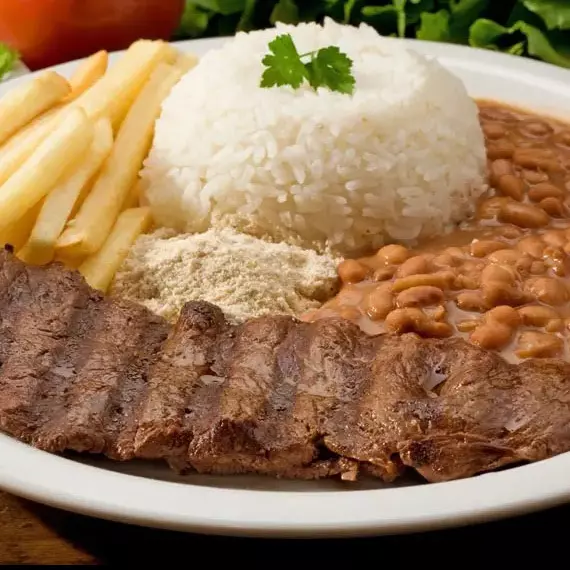 Bife com fritas