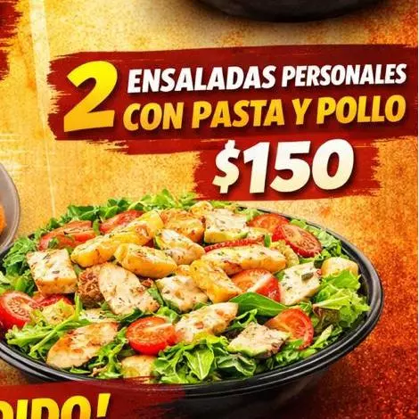 2 Ensaladas ch con pasta y pollo