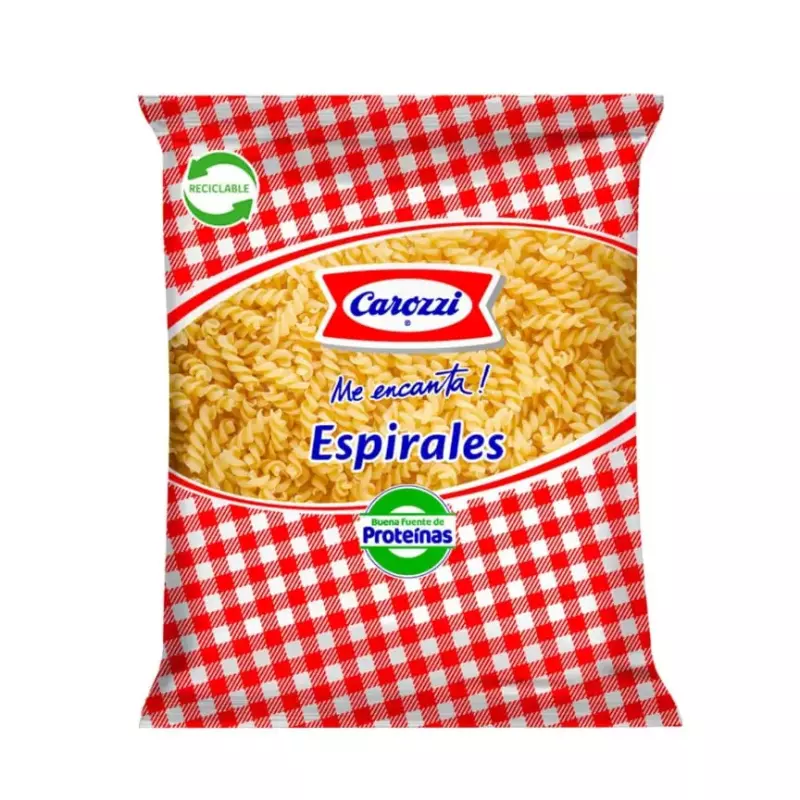 FIDEOS ESPIRALES 400G CAROZZI