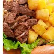 Contra filé  com mandioca