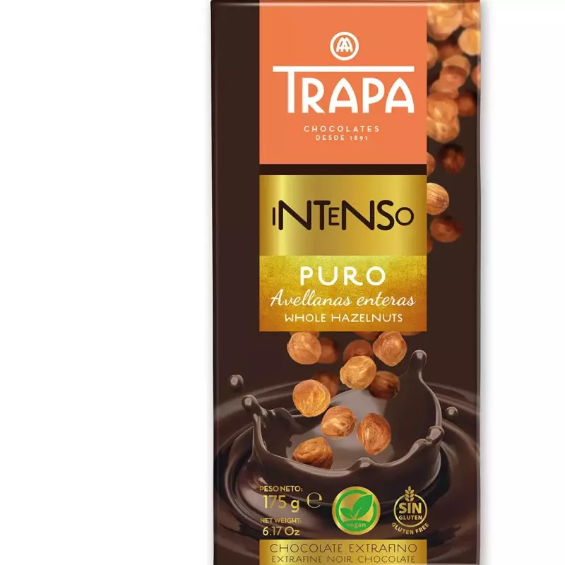 Chocolate sin azúcar Trapa Avellanas