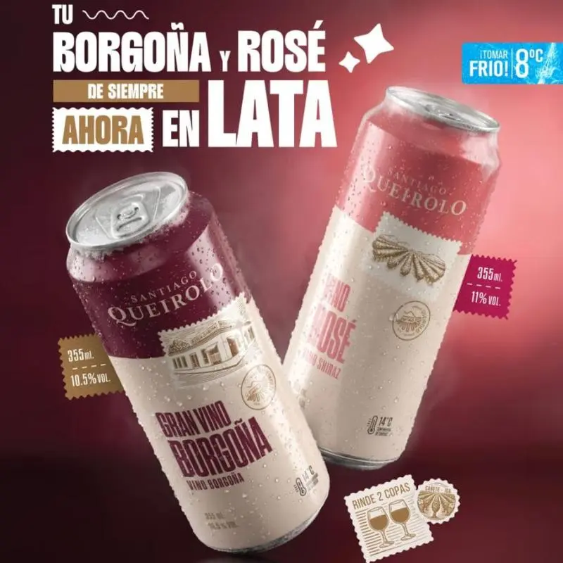 VINO QUEIROLO LATA BORGOÑA 355 ML