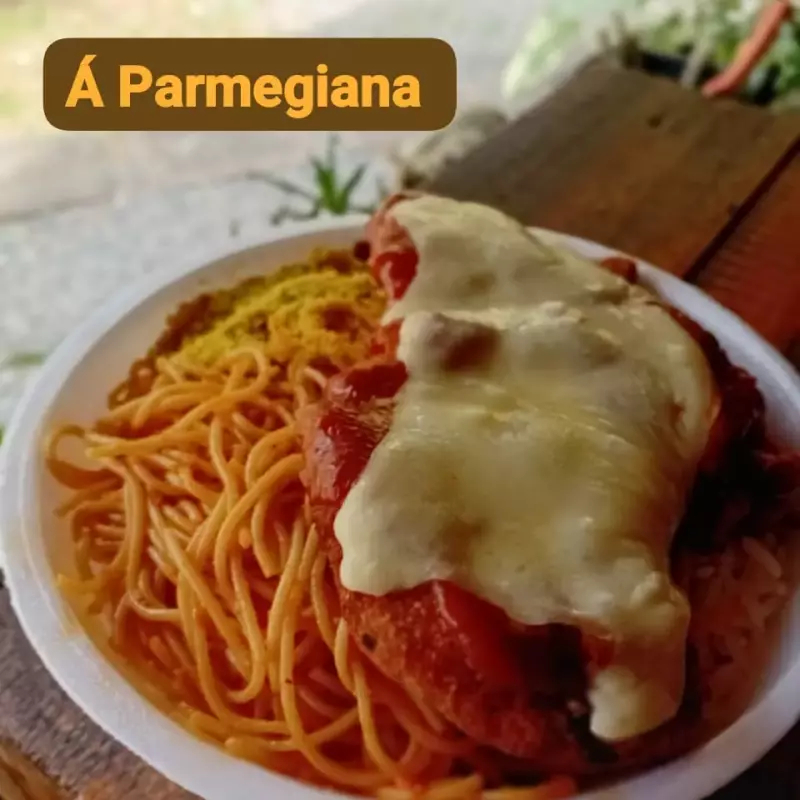 Bife de Contrafilé á Parmegiana