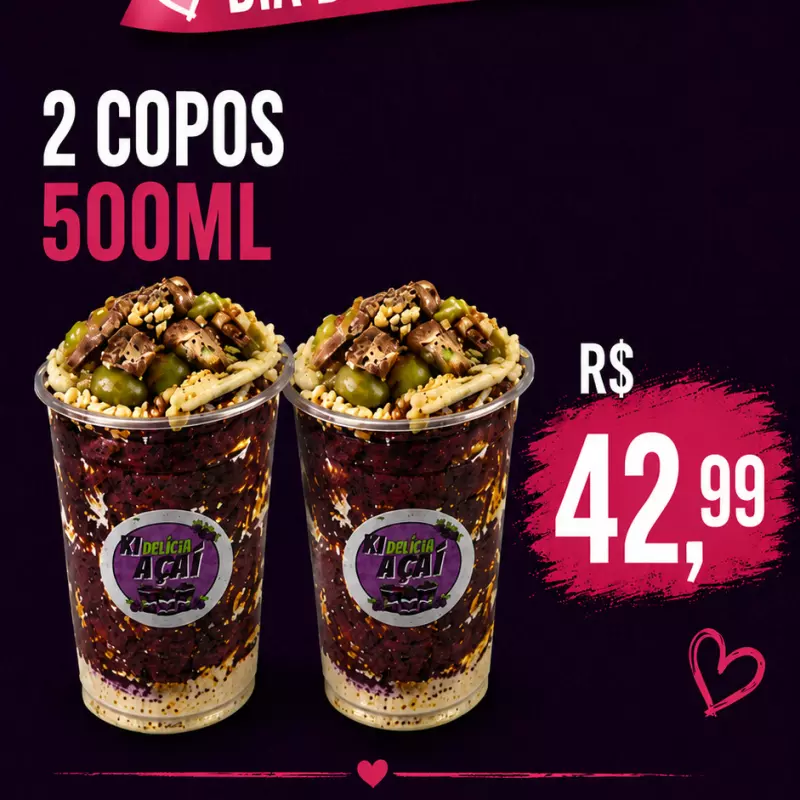2 Copos 500ml