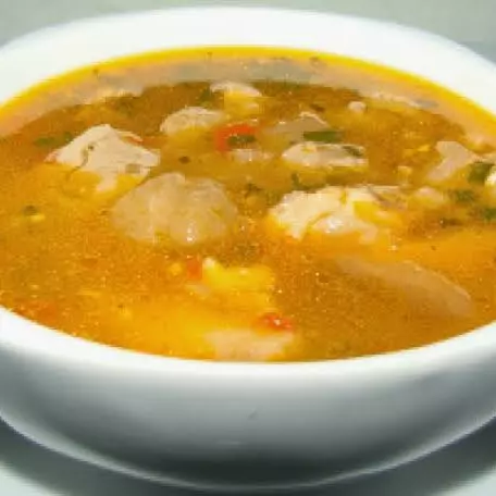 Sopa de Mocotó com 2 pão frances