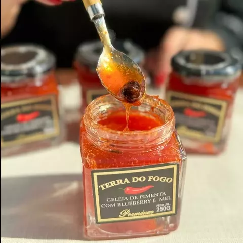 GELEIA DE PIMENTA BLUEBERRY COM MEL
