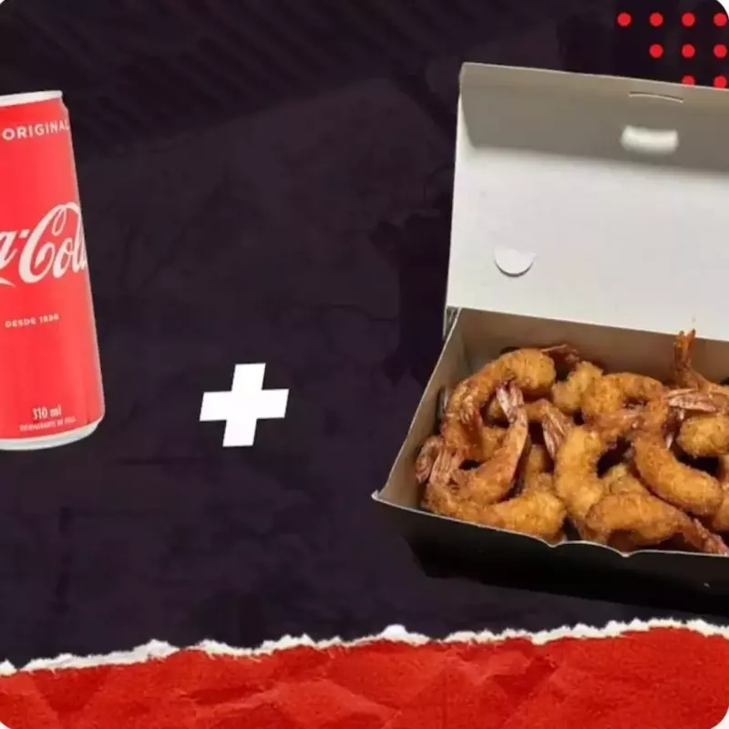 20 camarões empanado + Coca-Cola 310