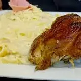 Fettuccine a lo alfredo + 1/4 pollo