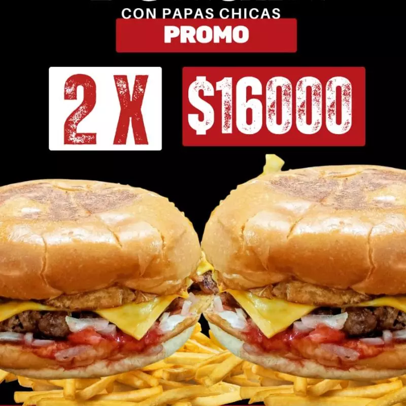 PROMO X2 CUARTO BURGER C/PAPAS