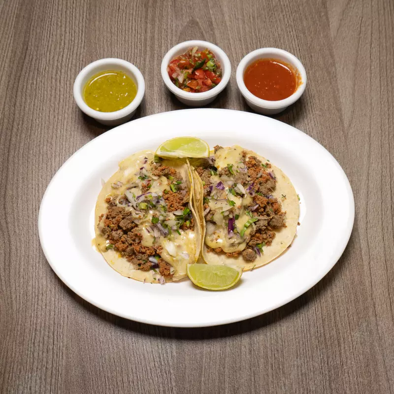 Tacos campechano con queso