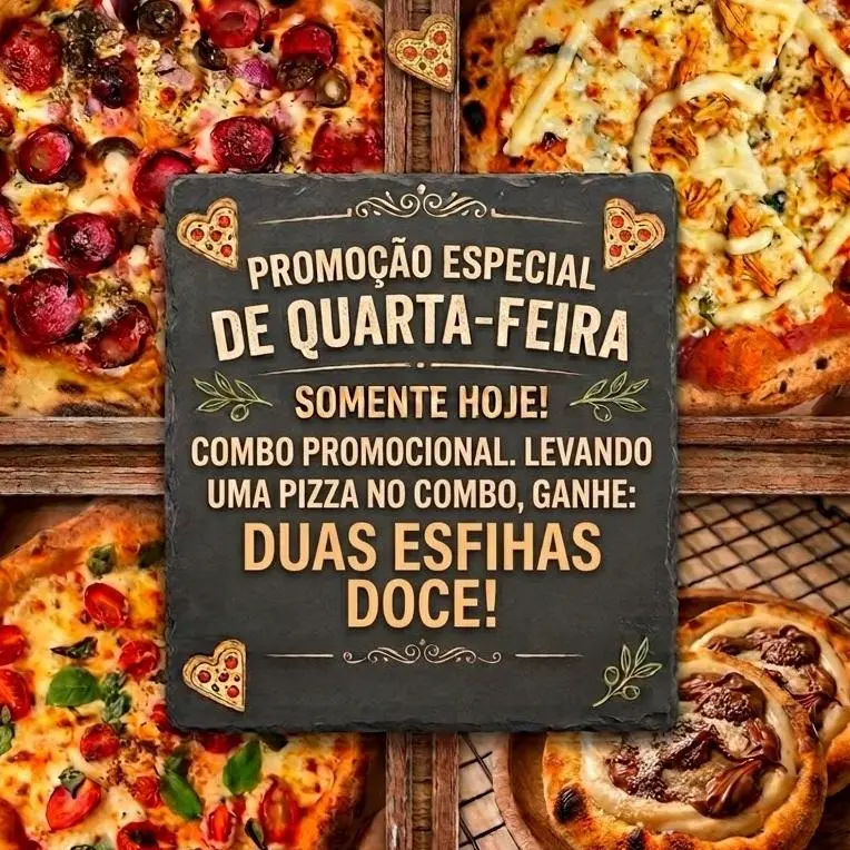 Combo: Pizza + 2 Esfihas Doces