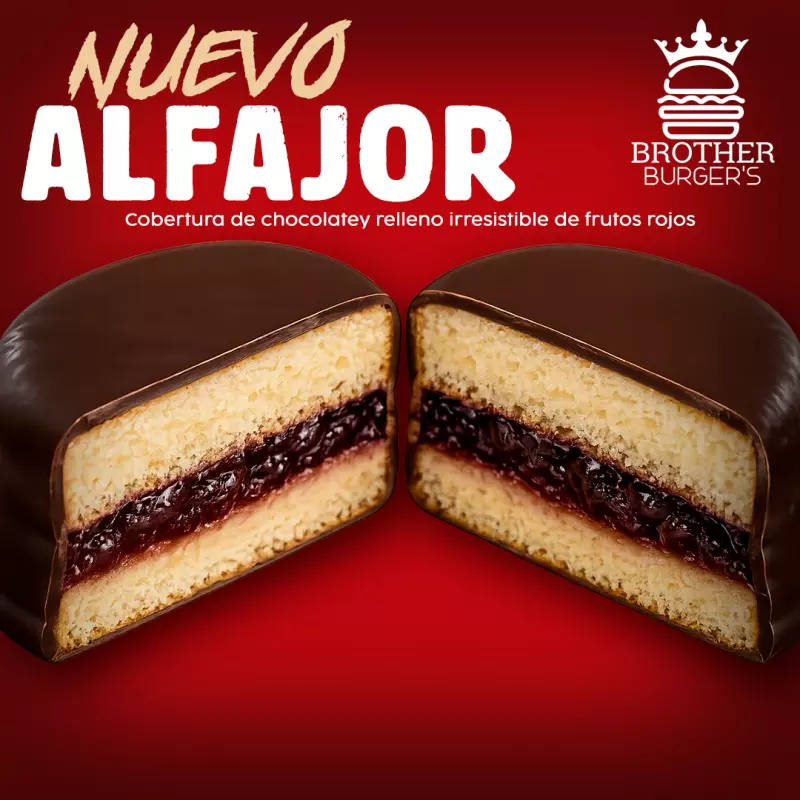 Alfajor artesanal Frutos Rojos