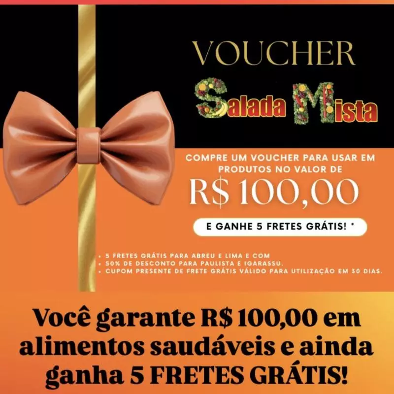 SUPER VOUCHER COM 5 FRETES GRÁTIS