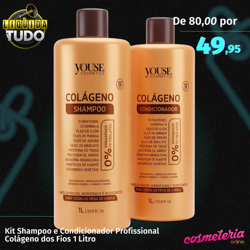 Kit Sh + Cond. Colágeno dos Fios 1L