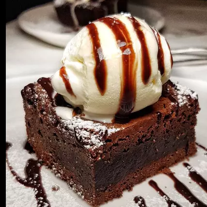 BROWNIE CON HELADO