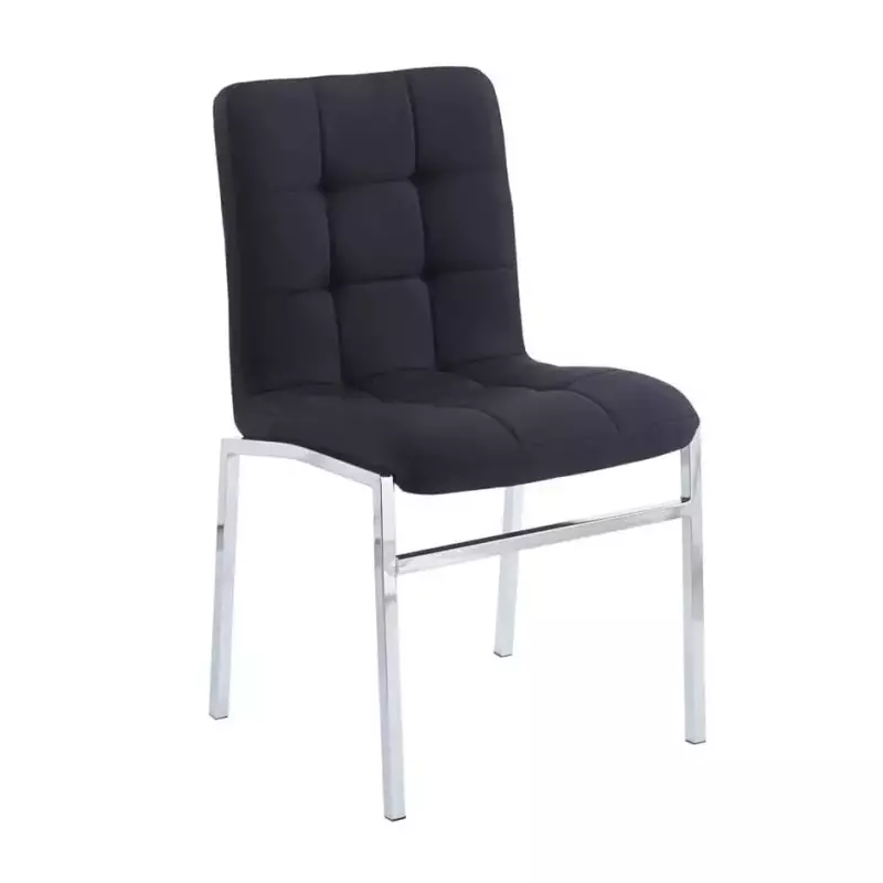 Silla Capitone Tapizado lino Negro