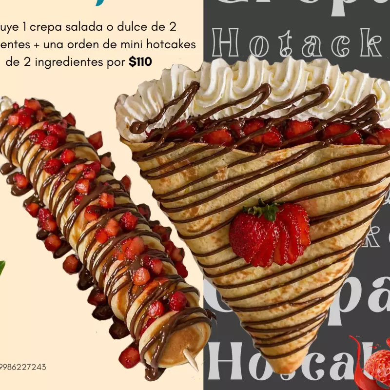 1 Crepa + Mini hotcakes