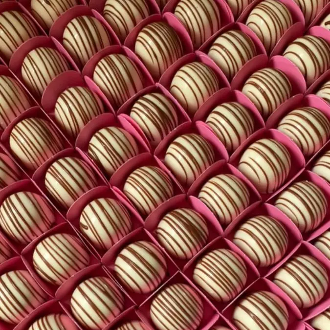 Trufa branca detalhe ( Choc. blend)