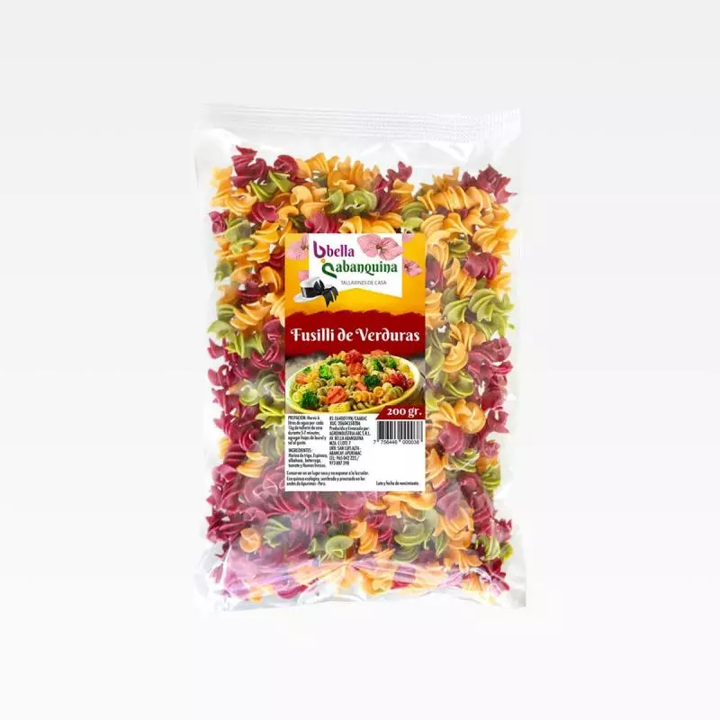 FUSILLI DE VERDURAS - ARTESANAL