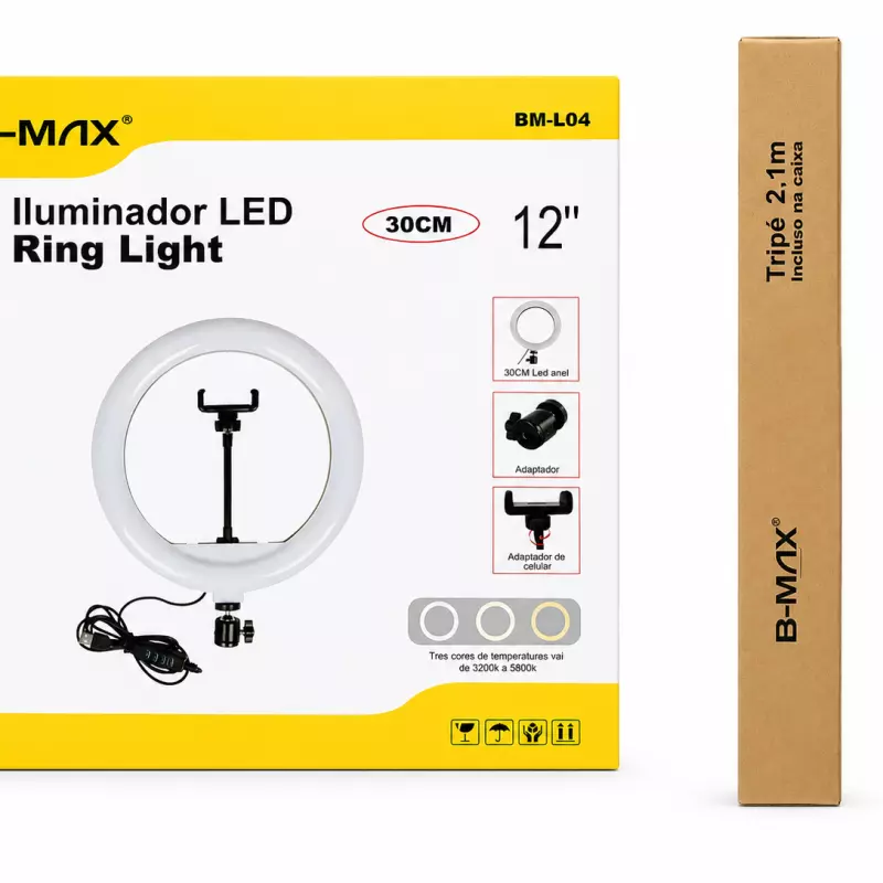 KIT RING LIGHT 30CM + TRIPE BM-L04