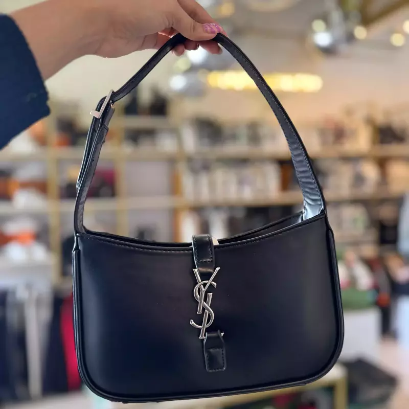 YSL BLACK CLASSIC SILVER