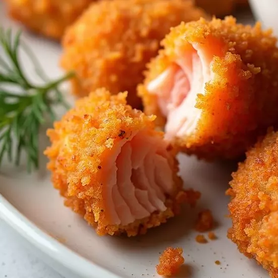 Cubo de salmão crocante