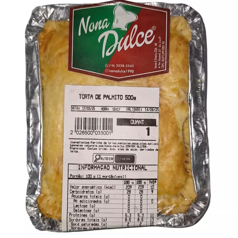 Torta de Palmito 500g