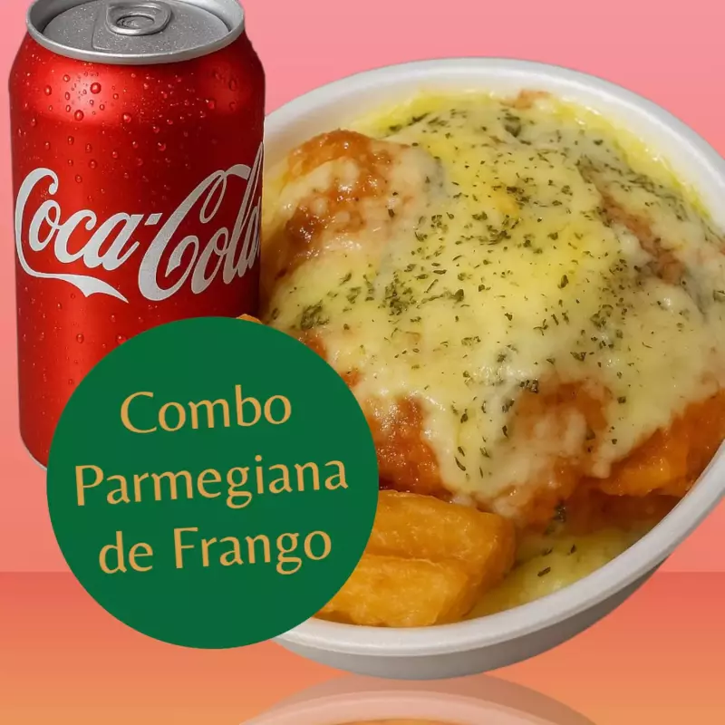 Parmegiana + Fritas + coca cola lata