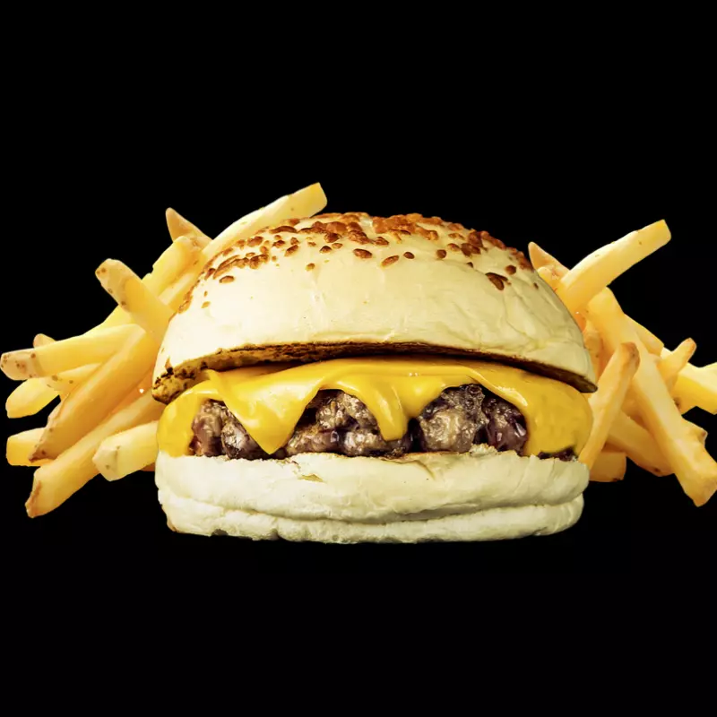 Cheesearda Simple + Papas Fritas