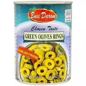 Green Olive Rings KOSHER LEPESACH SKU 12488