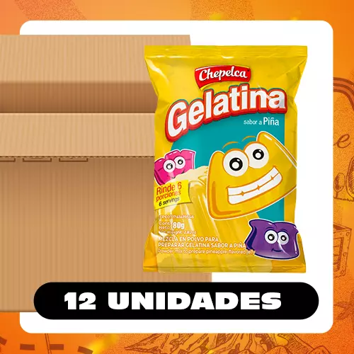 Display Chepelca Gelatina Piña 80g